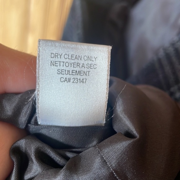 Talbots Plaid Button Up Wool Blazer Black/Grey size 10 - Picture 4 of 9